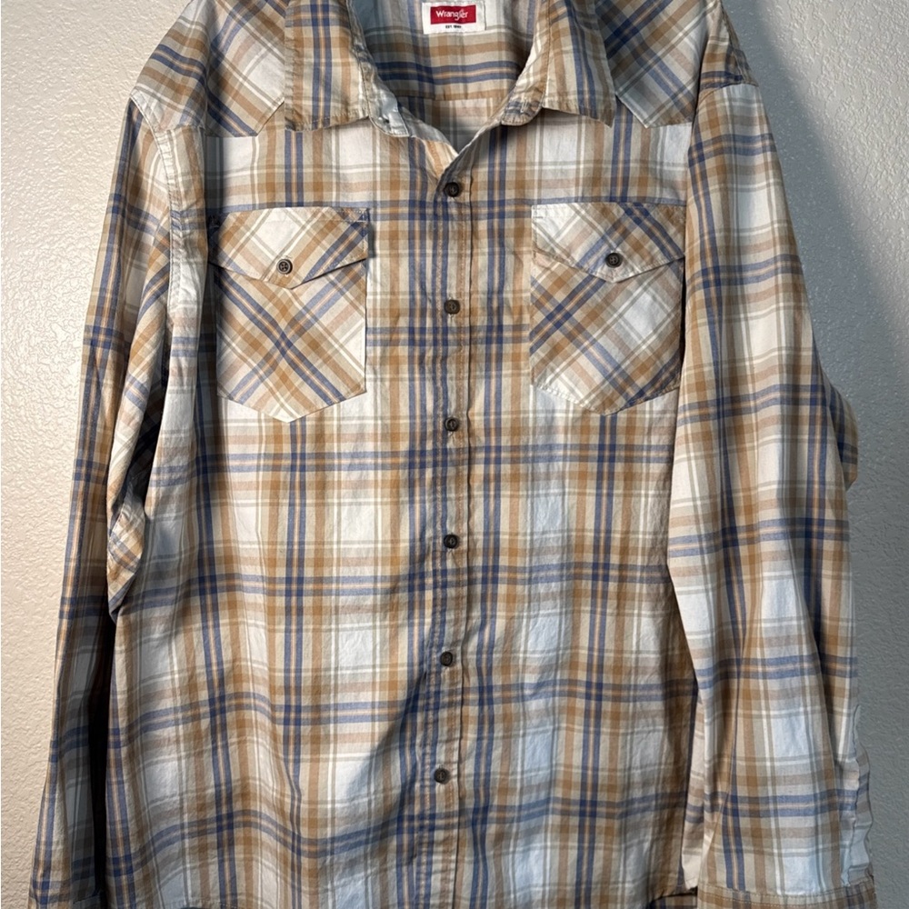 Wrangler Plaid Button-Up Shirt 3XL